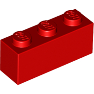 Lego Brick 1 x 3 / Red