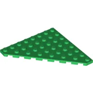 Wedge Plate 8 x 8 Cut Corner / Green
