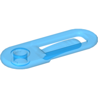 Lego Clikits Paper Clip / Hair Clip, 1 Hole / Trans-Light Royal Blue