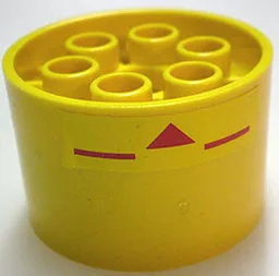 Wheel 20 x 30 Technic with Red Triangle and Lines Pattern (Stickers) - Set 10026