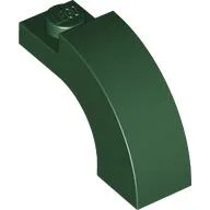 Brick Arch 1 x 3 x 1 2/3 Curved Top / Dark Green