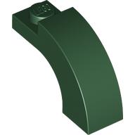 Lego Brick Arch 1 x 3 x 1 2/3 Curved Top / Dark Green
