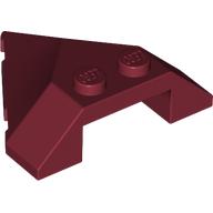 Lego Brick Wedged, Sloped 4 x 4 Pointed / Dark Red