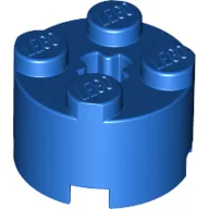 Brick Round 2 x 2 with Axle Hole / Blue