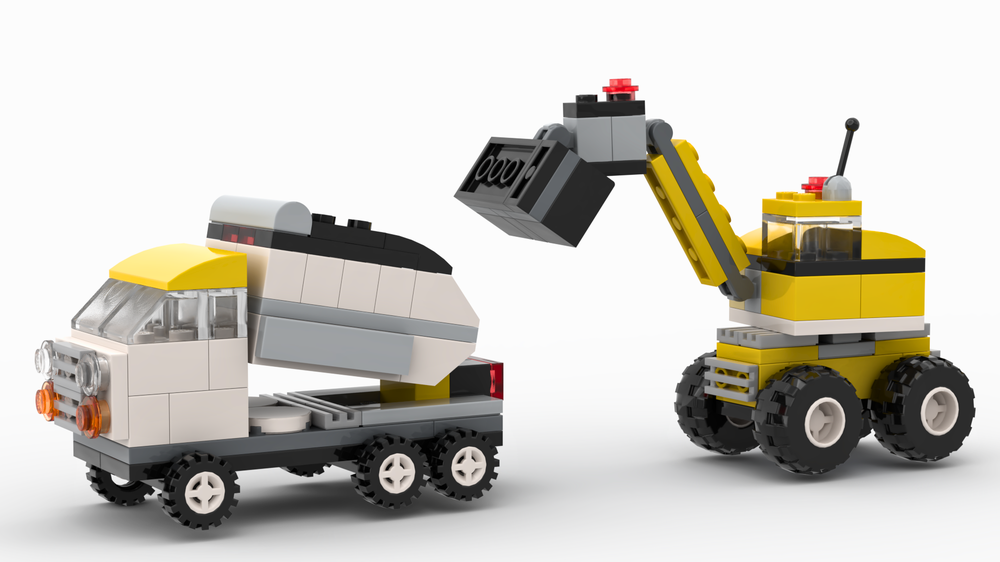 Lego 11036 Digger and dump truck