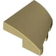 Brick Wedged, Curved 2 x 2 with Stud Notch Left / Tan