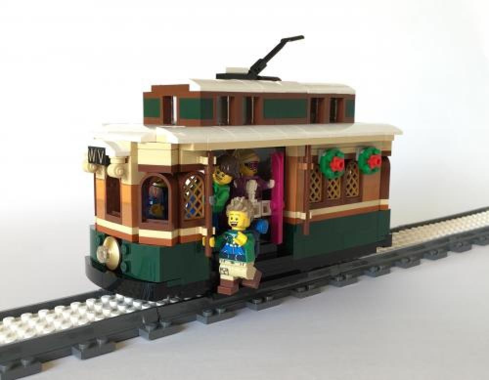 Lego Winter Village Tram - Power Functions motorized