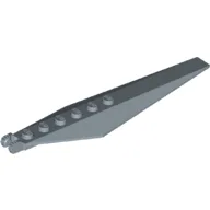 Hinge Plate 1 x 12 Locking with Angled Side Extensions and Tapered Ends, 7 Teeth / Sand Blue
