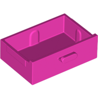 Lego Cupboard 2 x 3 Drawer with Reinforcements / Dark Pink