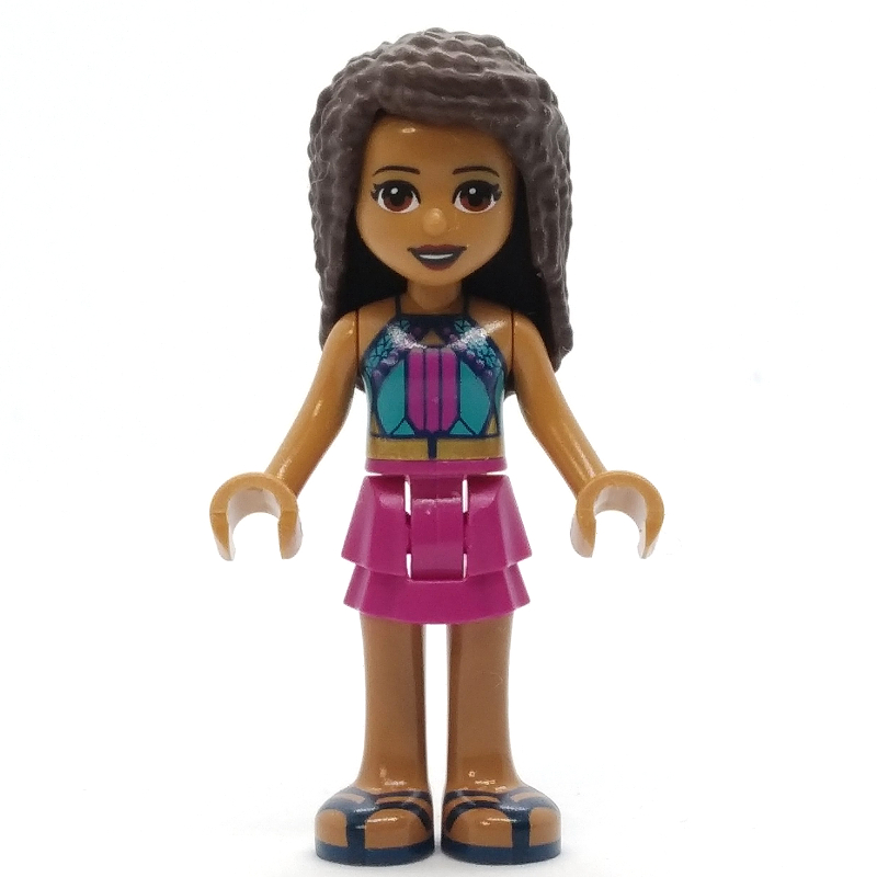 Lego Andrea - Dark Blue Top, Magenta Skirt