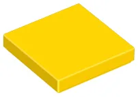 Tile 2 x 2 with Groove / Yellow