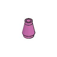 Lego Cone 1 x 1 [No Top Groove] / Medium Dark Pink