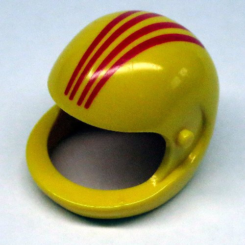 Lego Technic Figure Helmet with Four Red Lines Print [8457]