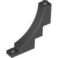 Lego Brick Curved 1 x 5 x 4 Inverted / Black