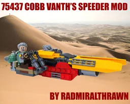 Upgraded Cobb Vanth Speeder 75437 MOD - Improved Seat with Helmet Mount