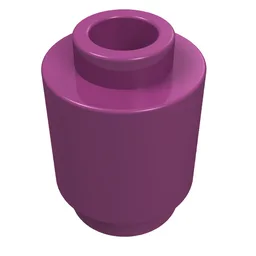 Brick Round 1 x 1 Open Stud / Magenta