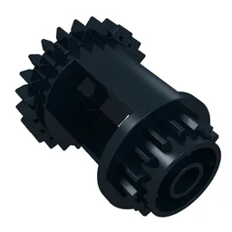 Technic Gear Differential, 24 -16 Tooth with Clutch on Both Sides / Black