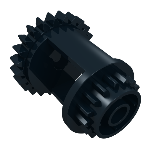 Lego Technic Gear Differential, 24 -16 Tooth with Clutch on Both Sides / Black