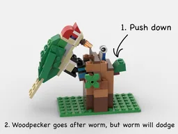 10698 - Woodpecker and the dodging worm