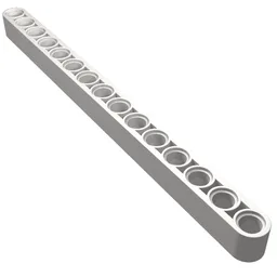 Technic Beam 1 x 15 Thick / Very Light Bluish Gray