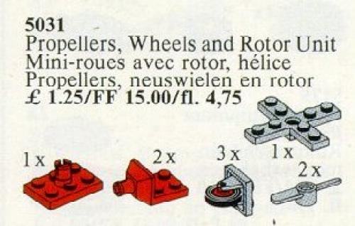 Lego Propellers, Wheels, Rotor Unit