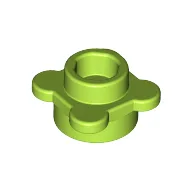 Plant, Flower, Plate Round 1 x 1 with 4 Petals / Lime