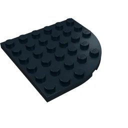 Plate Round Corner 6 x 6 / Black