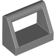 Tile Special 1 x 2 with Handle / Flat Silver