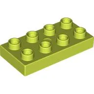 Duplo Plate 2 x 4 / Medium Lime