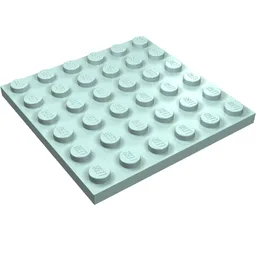 Plate 6 x 6 / Aqua