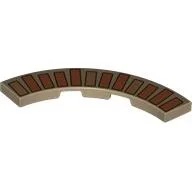 Tile 4 x 4 Curved, Macaroni with Nougat/Medium Nougat Bricks Print