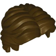 Hair Short Wavy with Center Part / Dark Brown