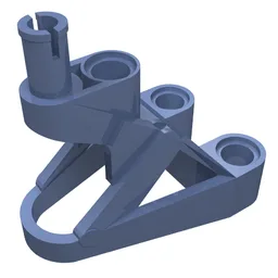 Large Figure Foot, 3 x 4 1/2 x 2 1/3 with Technic Pin Connector / Sand Blue