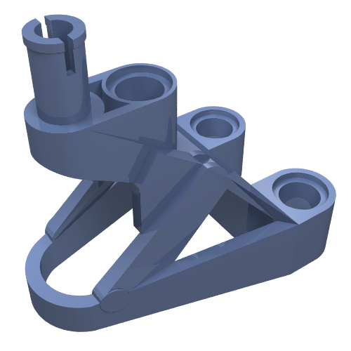 Lego Large Figure Foot, 3 x 4 1/2 x 2 1/3 with Technic Pin Connector / Sand Blue