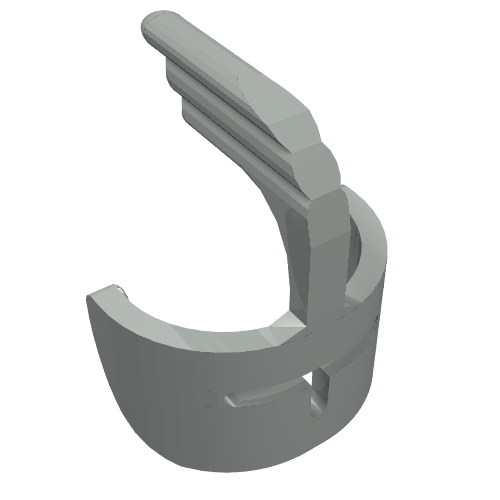Lego Headwear Accessory Visor Grille and Feather / Light Gray