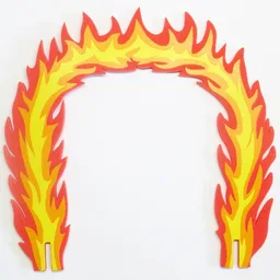 Backdrop, Arch, Foam Racers Flame Hoop 26 x 24 / Red
