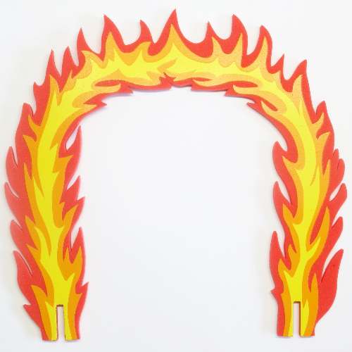 Lego Backdrop, Arch, Foam Racers Flame Hoop 26 x 24 / Red