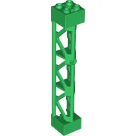 Support 2 x 2 x 10 Girder Triangular Vertical - Type 4 - 3 Posts, 3 Sections / Green