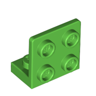 Lego Bracket 1 x 2 - 2 x 2 Inverted / Bright Green