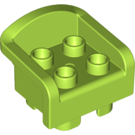 Lego Duplo Chair with 4 Studs, Curved Back and Feet / Lime
