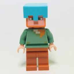 Alex in Medium Azure Helmet and Dark Orange Legs
