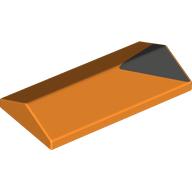 Lego Brick Sloped 33° 2 x 4 Double with Dark Bluish Grey Triangle print