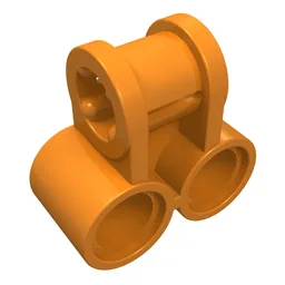 Technic Axle and Pin Connector Perpendicular Double / Orange