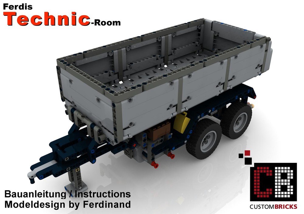 Lego Custom 42043 trailer 2-axle with tipping function