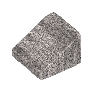 Lego Brick Sloped 30° 1 x 1 x 2/3 (Cheese Slope) / Metallic Silver