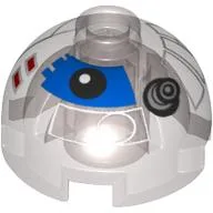 Brick Round 2 x 2 Dome Top with Blue Imperial Astromech Droid Print