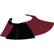 Large Figure Skirt, 6 Holes and Black Print / Dark Red