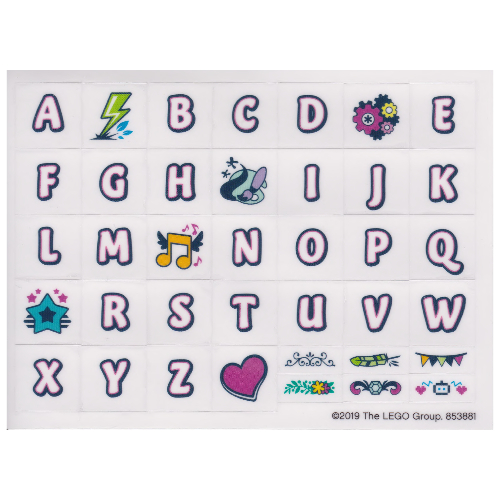 Lego Sticker Sheet for Set 853881-1 / [No Color/Any Color]