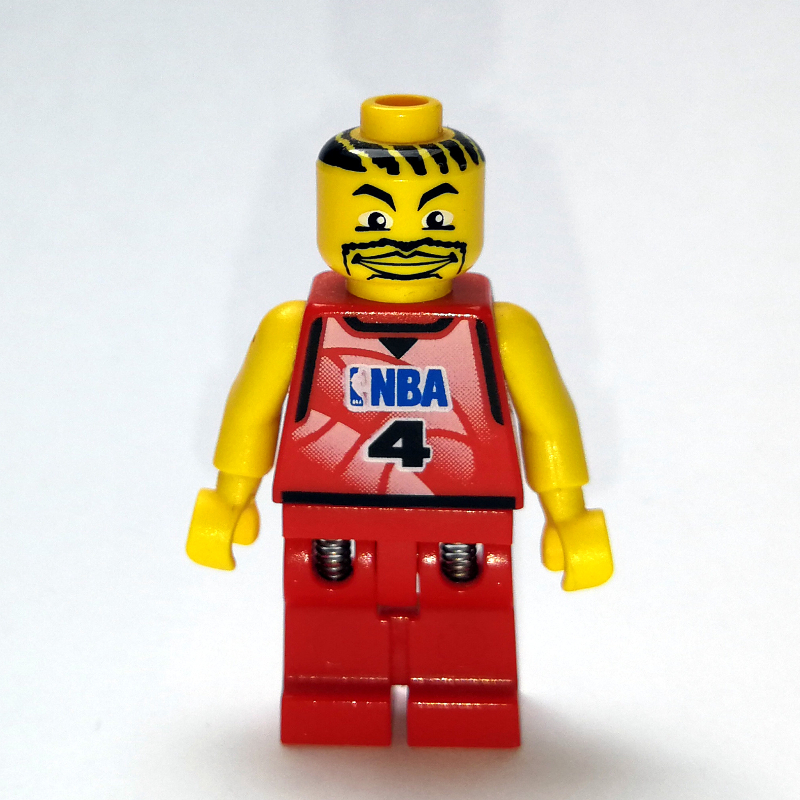 Lego Basketball Player, Red  Torso, Red Legs #4