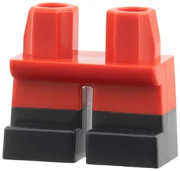 Legs Short with Molded Black Lower Legs / Boots Pattern
